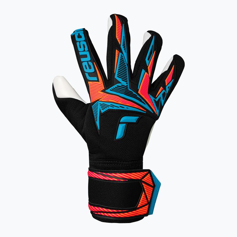 Вратарски ръкавици Reusch Attrakt Freegel Advance black/aqua blue/shocking orange 2