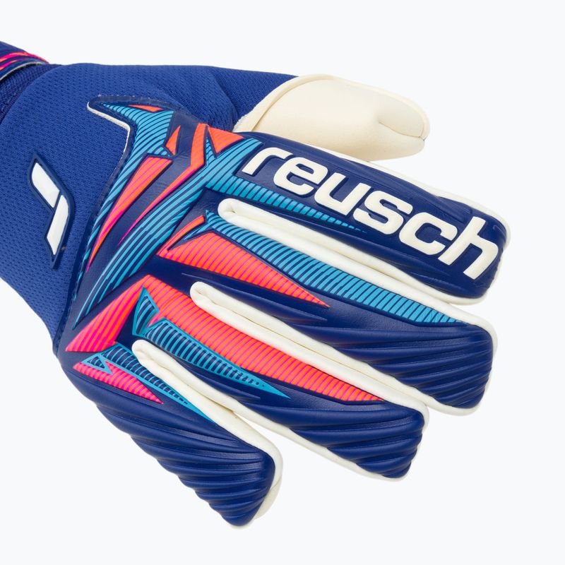 Детски вратарски ръкавици Reusch Attrakt Gold X NC Junior sharp blue/white/shocking orange 4