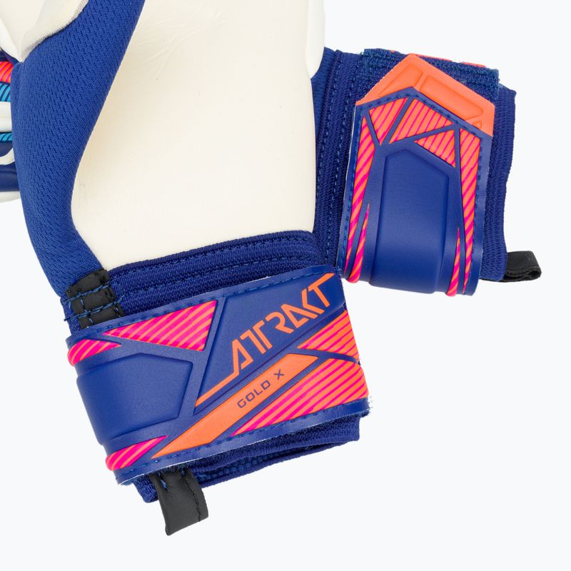 Детски вратарски ръкавици Reusch Attrakt Gold X NC Junior sharp blue/white/shocking orange 5