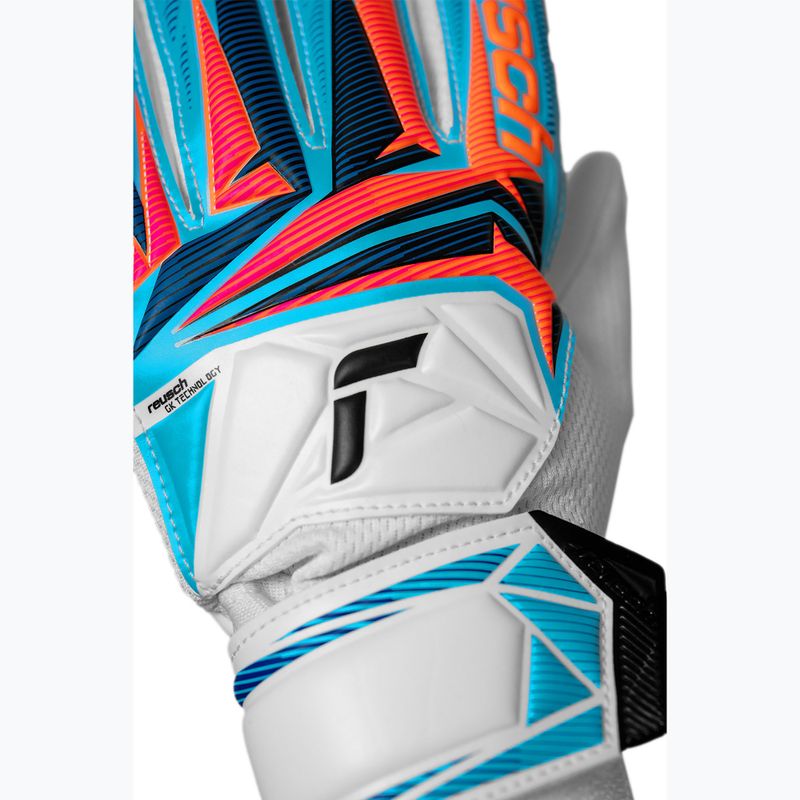 Детски вратарски ръкавици Reusch Attrakt Starter Solid Junior white/light blue 6