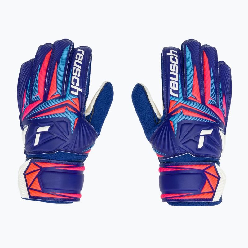 Детски вратарски ръкавици Reusch Attrakt Solid Junior sharp blue/white/shocking orange 2