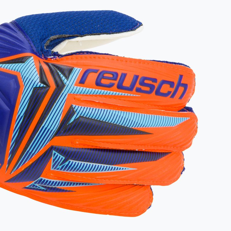 Детски вратарски ръкавици Reusch Attrakt Solid Junior sharp blue/shocking orange 4