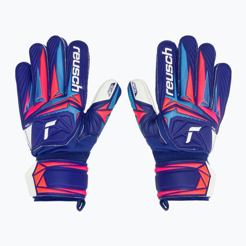 Детски вратарски ръкавици Reusch Attrakt Grip Junior sharp blue/white/shocking orange 2