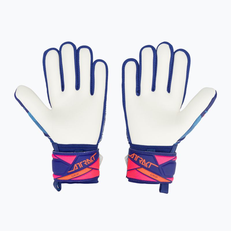 Детски вратарски ръкавици Reusch Attrakt Grip Junior sharp blue/white/shocking orange 3