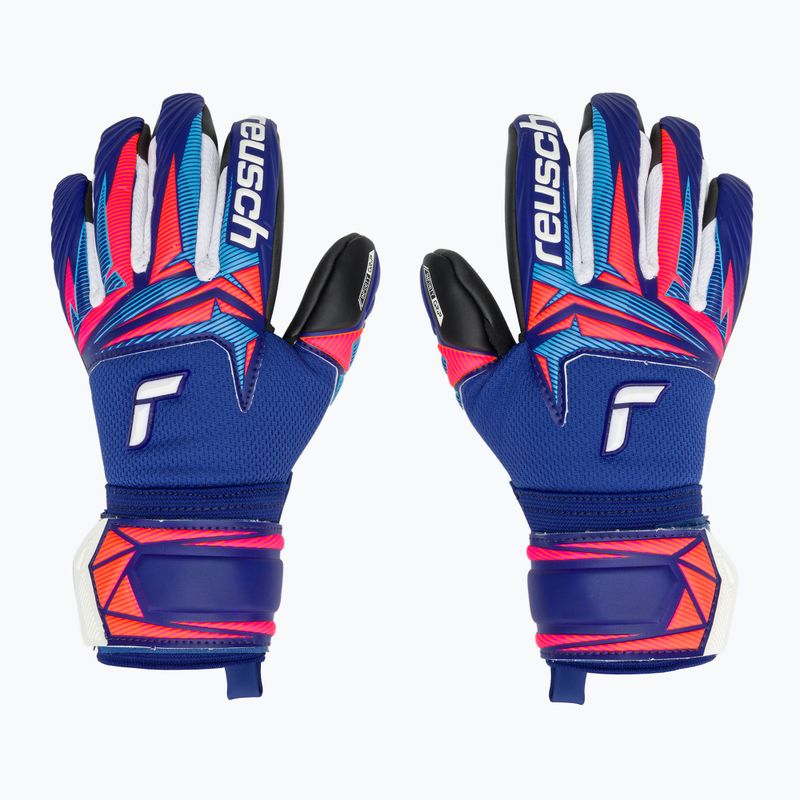 Детски вратарски ръкавици Reusch Attrakt Infinity Evolution NC Junior sharp blue/shocking orange/black 2