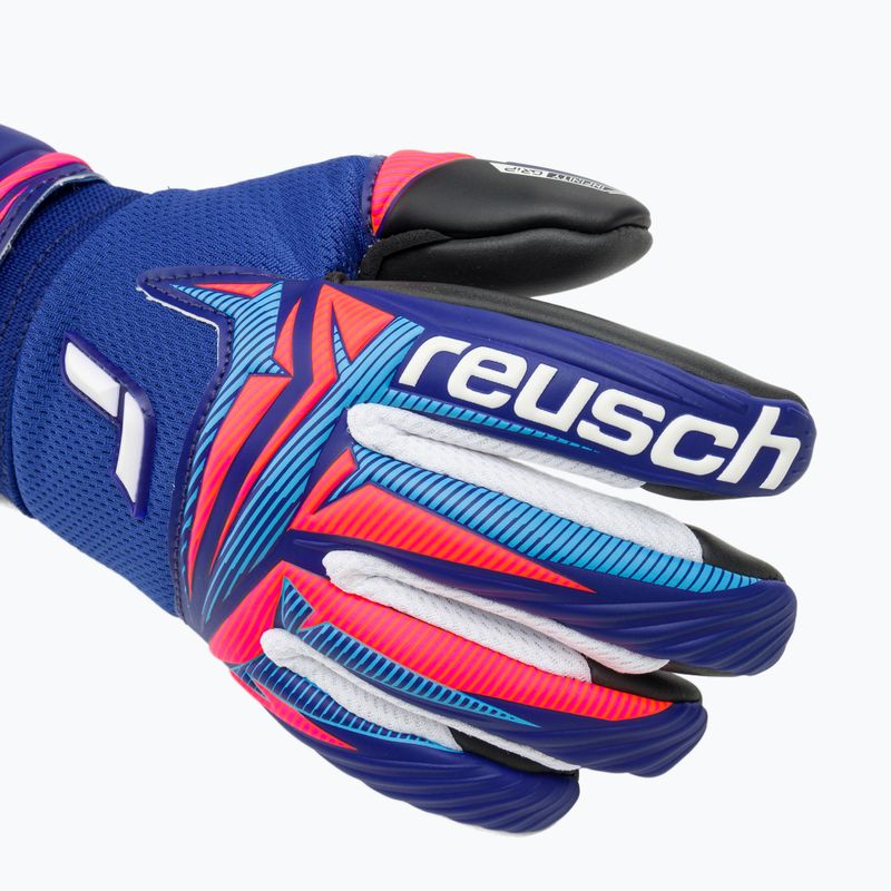 Детски вратарски ръкавици Reusch Attrakt Infinity Evolution NC Junior sharp blue/shocking orange/black 4
