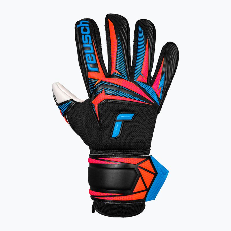 Вратарски ръкавици Reusch Attrakt Advance black/aqua blue/shocking orange 2