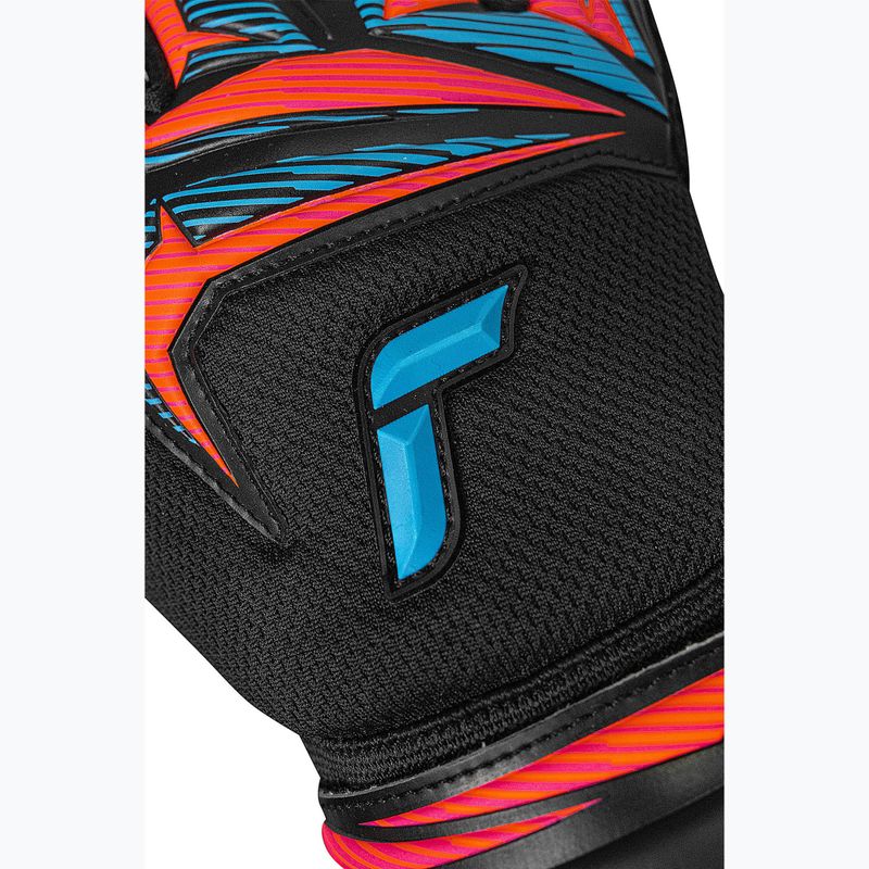 Вратарски ръкавици Reusch Attrakt Advance black/aqua blue/shocking orange 6