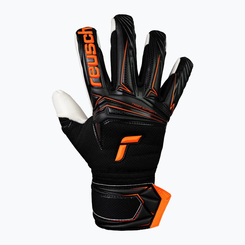 Вратарски ръкавици Reusch Attrakt Advance Finger Support black/shocking orange 2