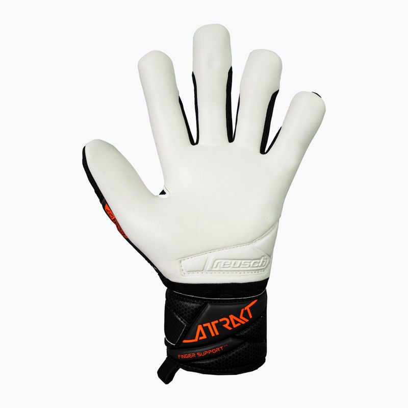 Вратарски ръкавици Reusch Attrakt Advance Finger Support black/shocking orange 3