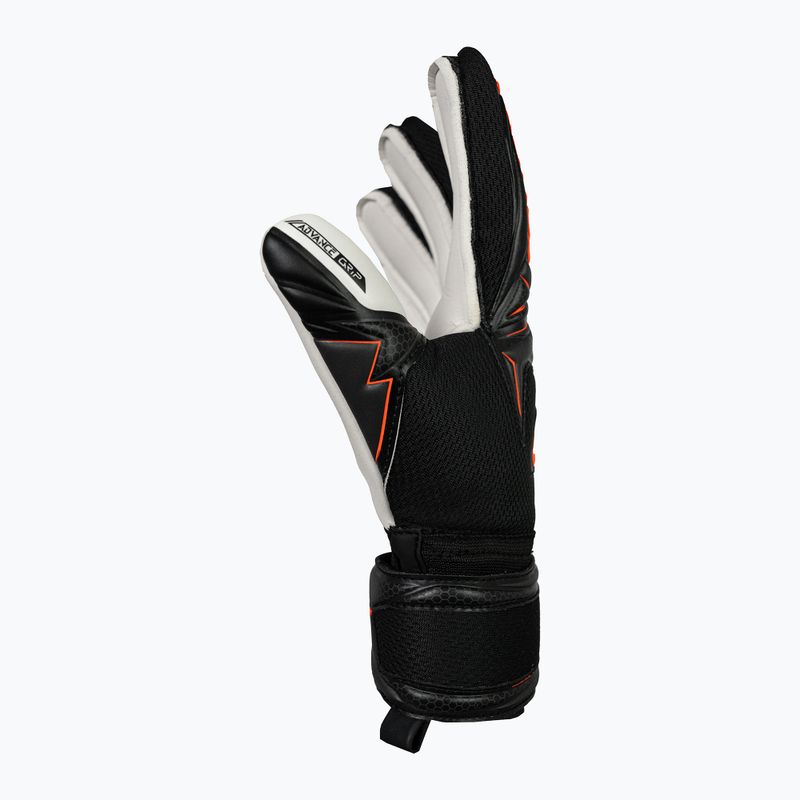 Детски вратарски ръкавици Reusch Attrakt Advance Finger Support Junior black/shocking orange 4