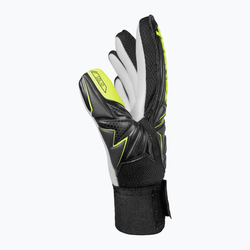 Детски вратарски ръкавици Reusch Attrakt Starter Solid Finger Support Junior black/safety yellow 4