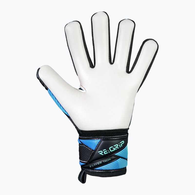Детски вратарски ръкавици Reusch Attrakt RE:GRIP NC Junior black/ocean light 4