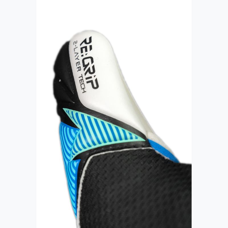Детски вратарски ръкавици Reusch Attrakt RE:GRIP NC Junior black/ocean light 7