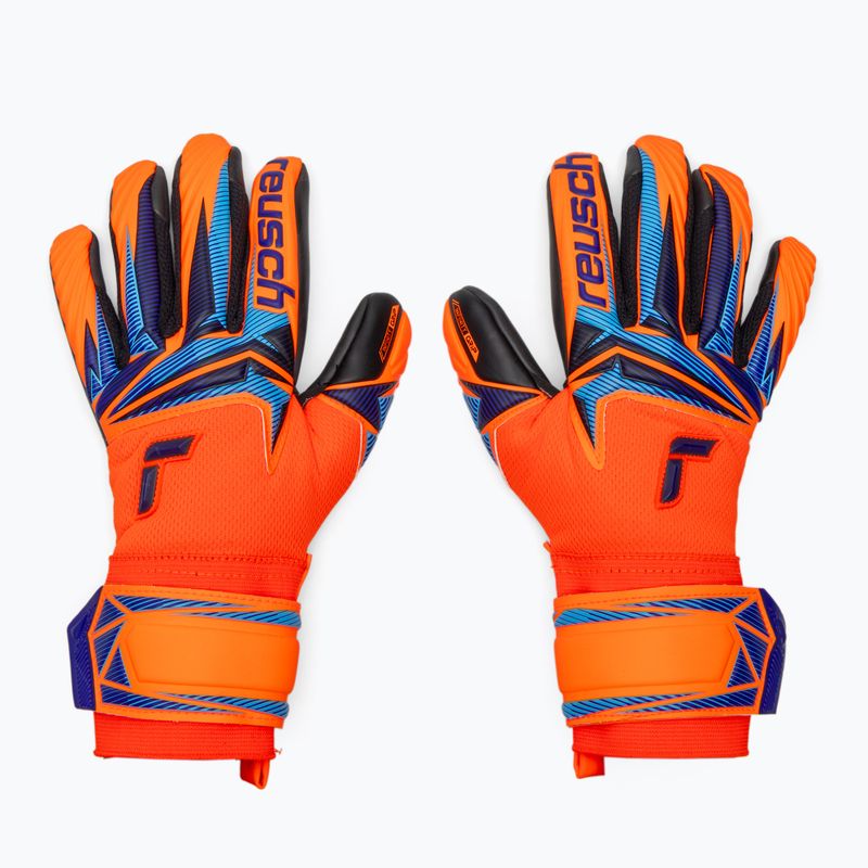 Детски вратарски ръкавици Reusch Attrakt Infinity Evolution NC Junior shocking orange/blue/black 2