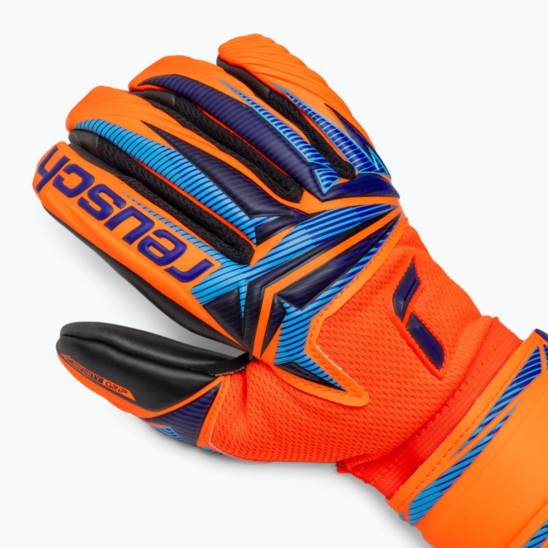 Детски вратарски ръкавици Reusch Attrakt Infinity Evolution NC Junior shocking orange/blue/black 4