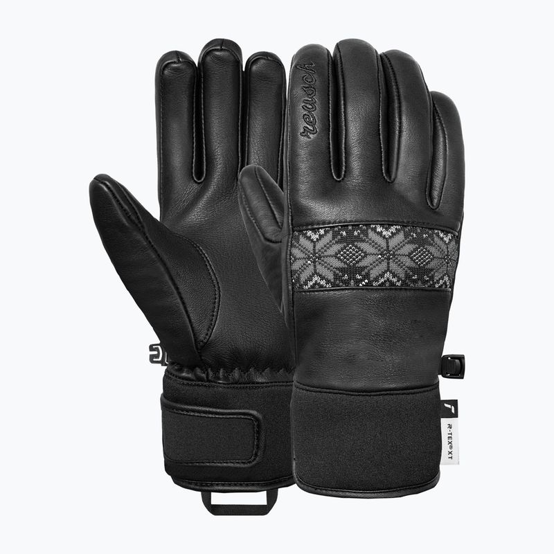 Дамски скиорски ръкавици Reusch Charlize R-Tex XT black/steel gray/silver