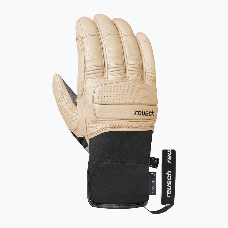 Скиорски ръкавици Reusch Alpine Heritage tan / black 2