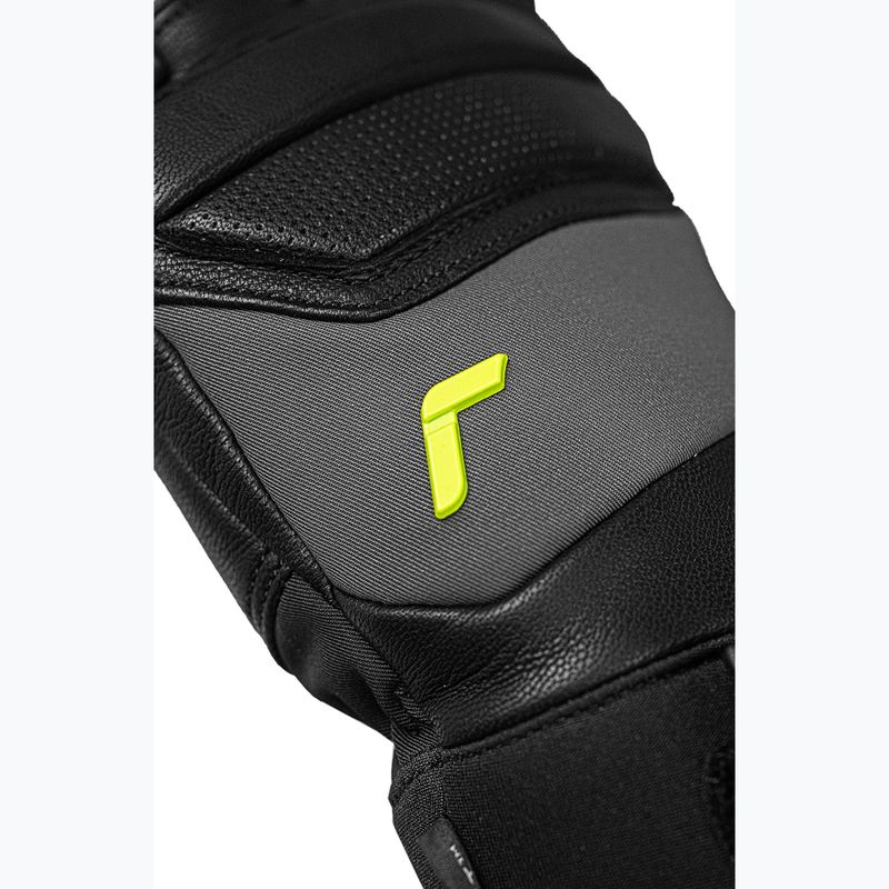 Скиорски ръкавици Reusch Profi SL black/dark granite/safety yellow 4
