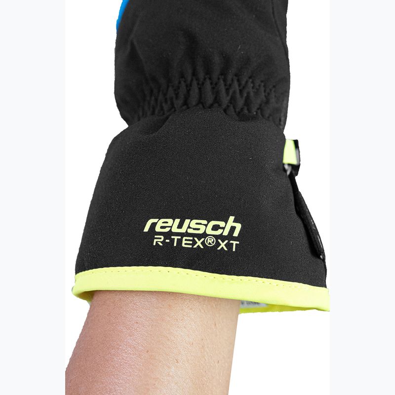 Детски скиорски ръкавици Reusch Wonder R-TEX® XT Junior blck/bril blu/safety yell 6