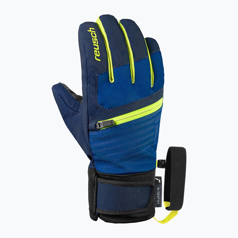 Детски скиорски ръкавици Reusch Leo R-Tex XT black/imperial blue/safety yellow 2