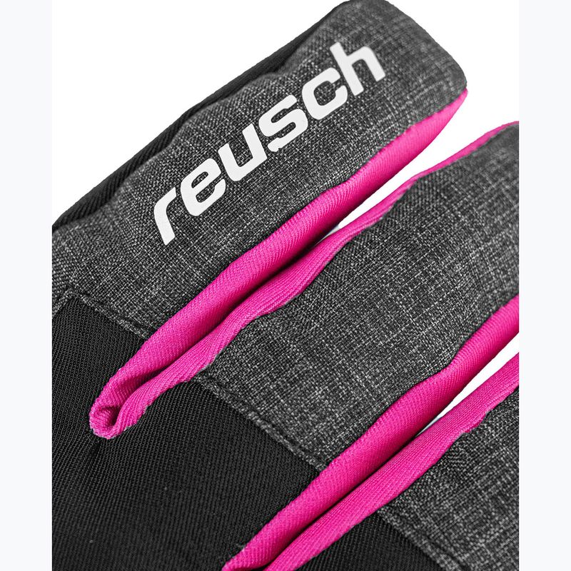 Детски скиорски ръкавици Reusch Leo R-Tex XT black/black melange/pink glo 4