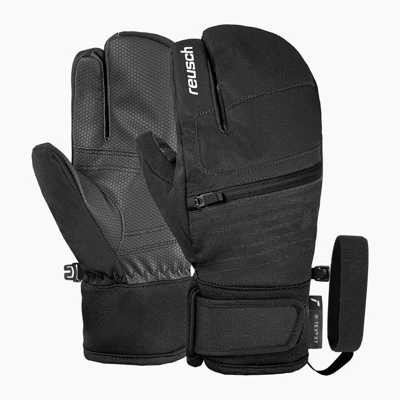 Детски скиорски ръкавици Reusch Leo R-Tex XT Lobster black/white