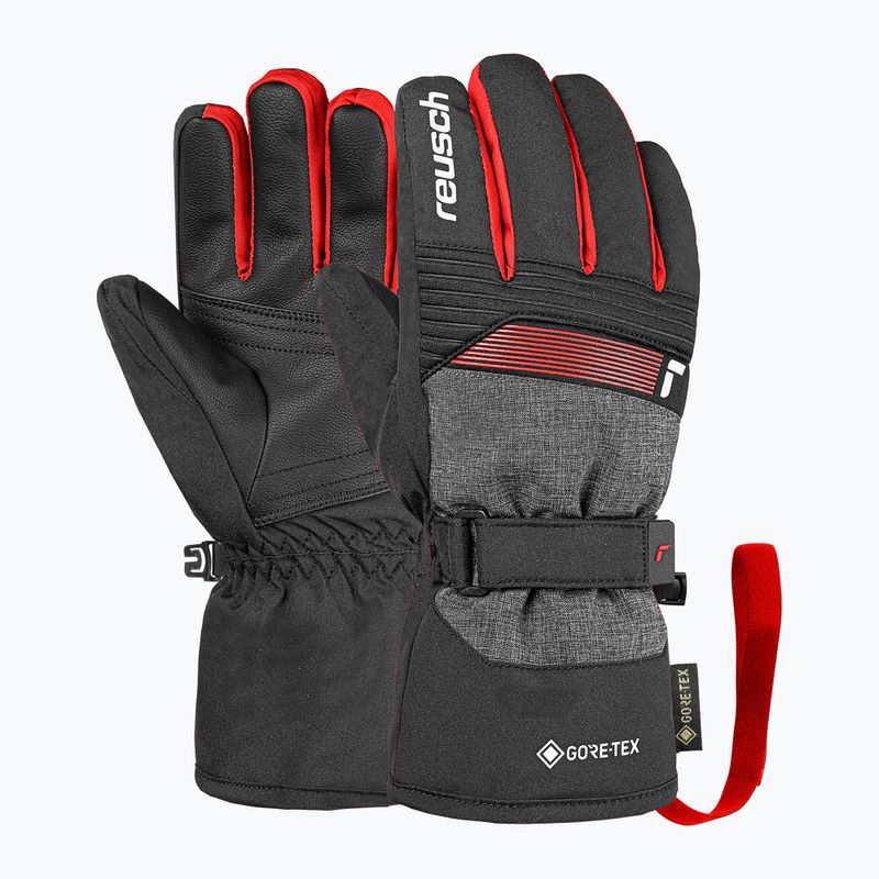 Детски скиорски ръкавици Reusch Rocket GORE-TEX black/black melange/fire red