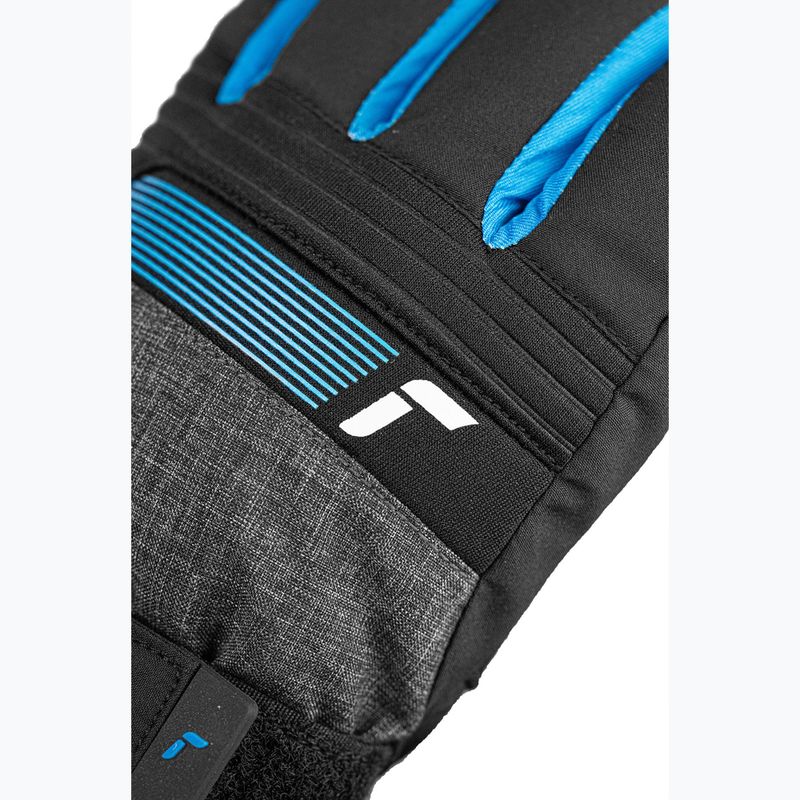 Детски скиорски ръкавици Reusch Rocket GORE-TEX black/black melange/brilliant blue 6