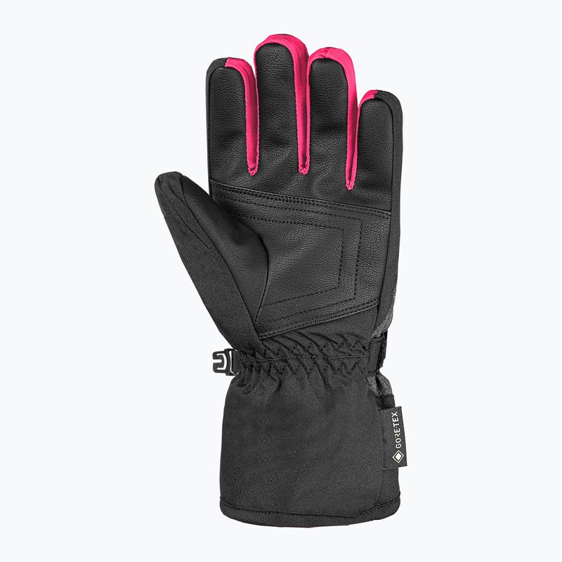 Детски скиорски ръкавици Reusch Rocket GORE-TEX black/black melange/pink glo 2