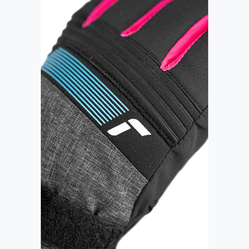 Детски скиорски ръкавици Reusch Rocket GORE-TEX black/black melange/pink glo 5