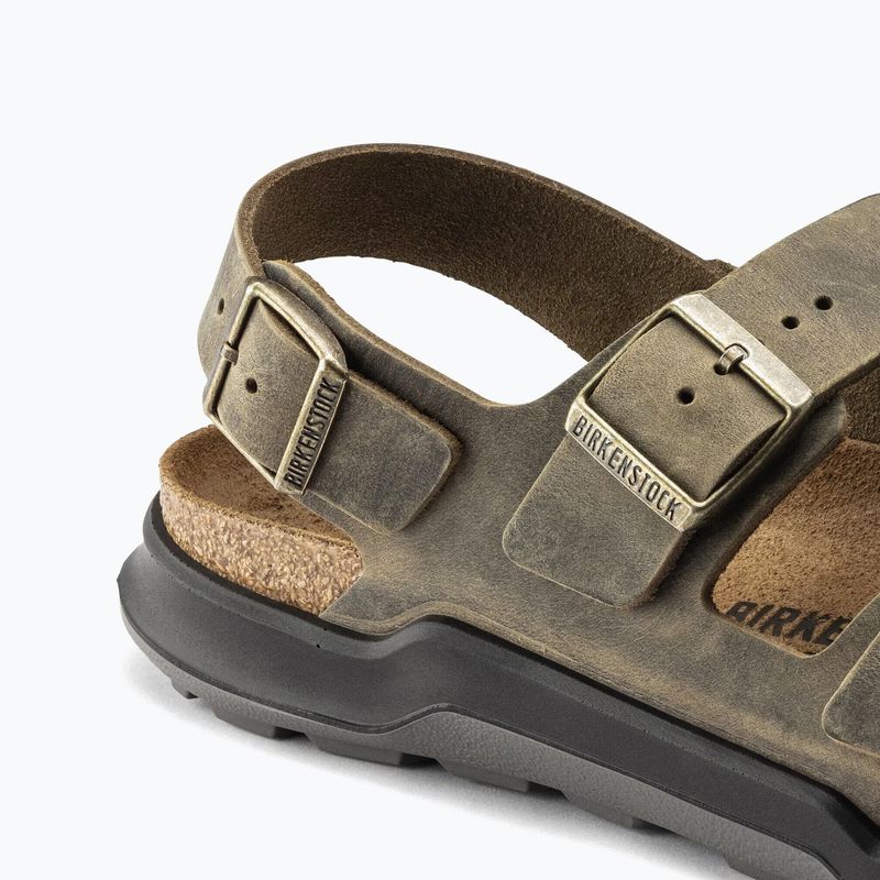 Мъжки сандали BIRKENSTOCK Milano Crosstown Oiled Leather Regular faded khaki 13