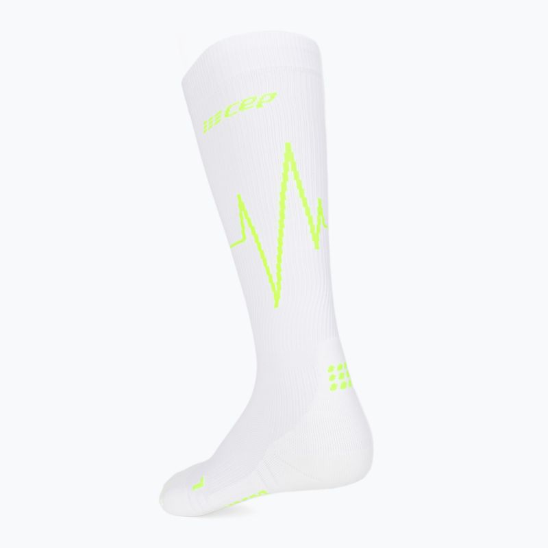 CEP Heartbeat дамски компресионни чорапи за бягане бели WP20PC2 2