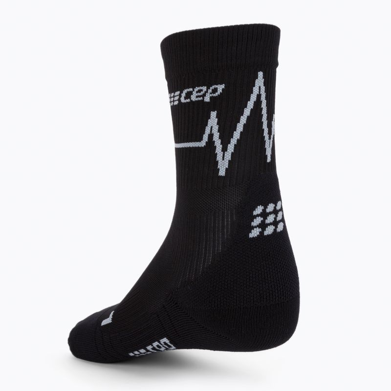 CEP Heartbeat дамски къси чорапи за бягане с компресия черни WP2CKC2 2