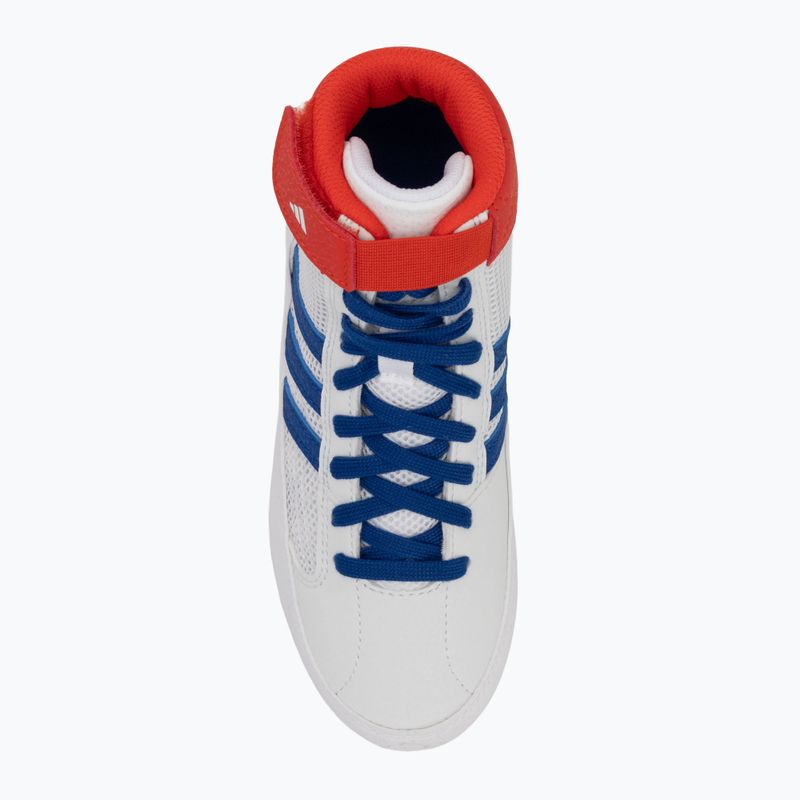 adidas Havoc детски обувки за борба бяло синьо червено 5