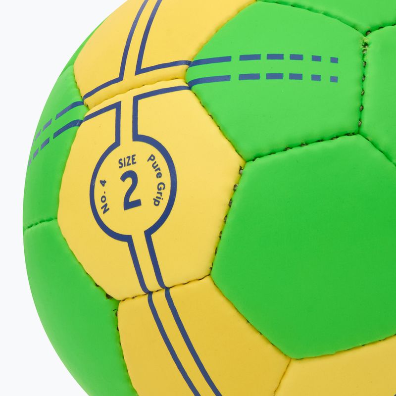 Хандбална топка ERIMA Pure Grip No. 4 green/yellow размер 2 3