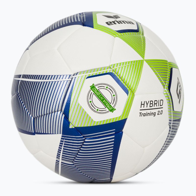 Футболна топка ERIMA Hybrid Training 2.0 size 5 metallic blue/silver/lime 2