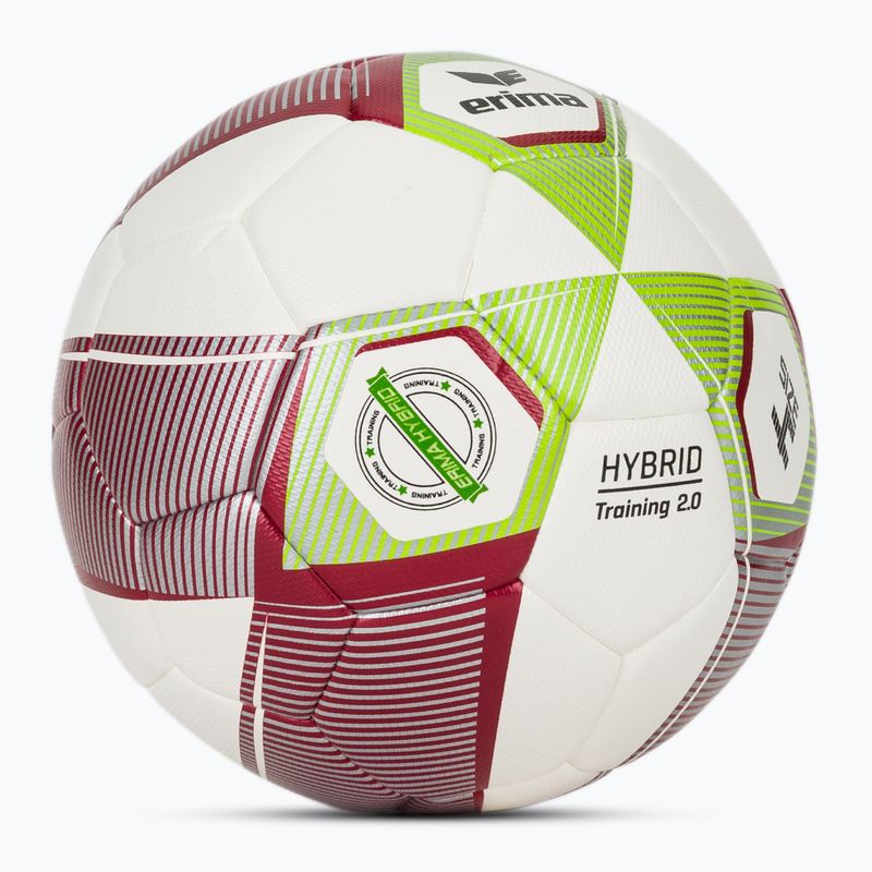 Футболна топка ERIMA Hybrid Training 2.0 size 4 metallic red/silver/lime 2