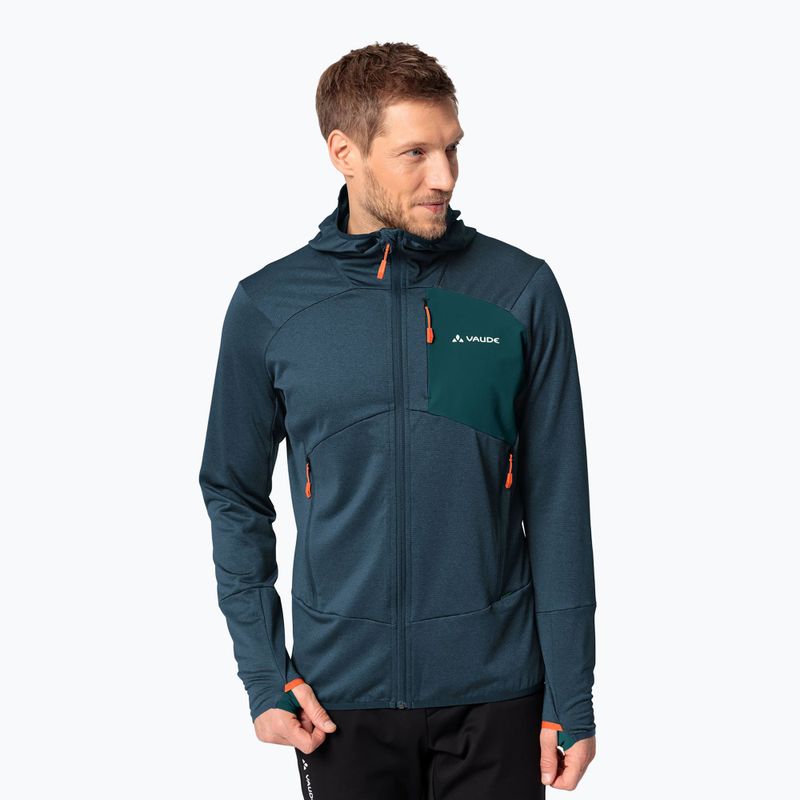 Мъжки суитшърт VAUDE Monviso Fleece II dark sea/green