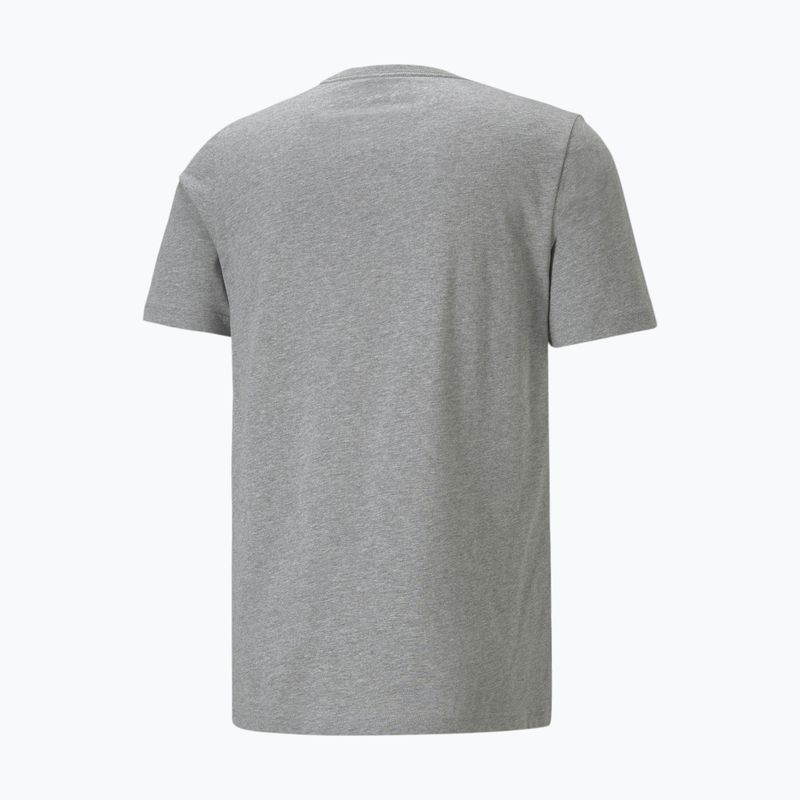 Мъжка тениска с лого PUMA Ess Small Tee средно сиво heather/средно сиво heather/котешка тениска 5