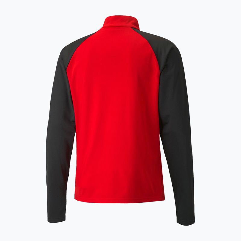 PUMA Teamliga 1/4 Zip Top футболен суитшърт червено/черно 657236_01 7