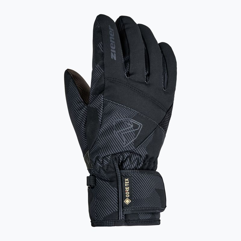 Детски скиорски ръкавици Ziener Leif-Z GTX black/gray ink camo 2