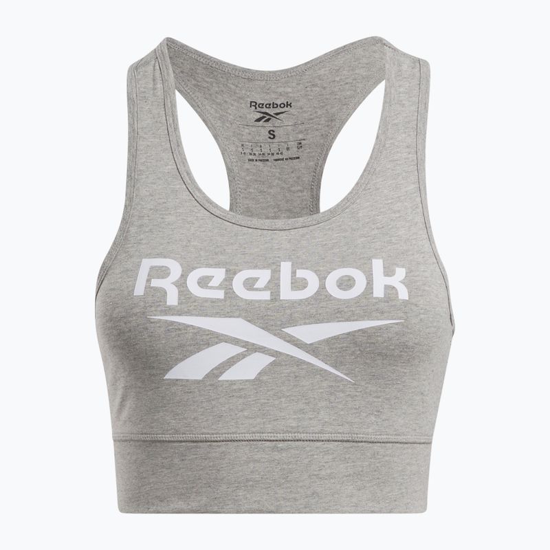Сутиен за тренировки за жени Reebok Identity Big Logo medium grey heather/white 4