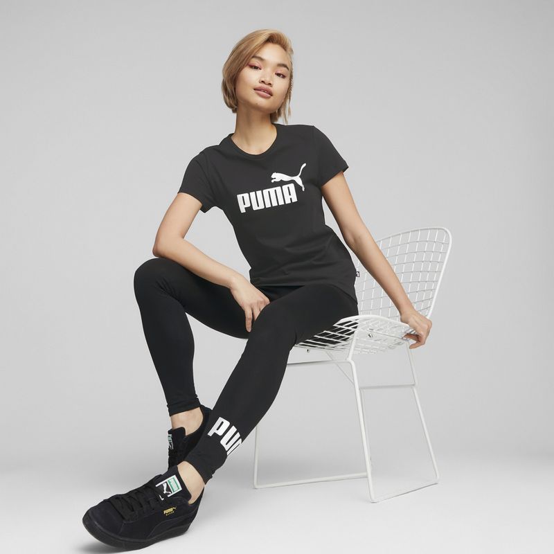 Дамска тениска PUMA ESS+ Metallic Logo Tee puma black/silver metallic 7