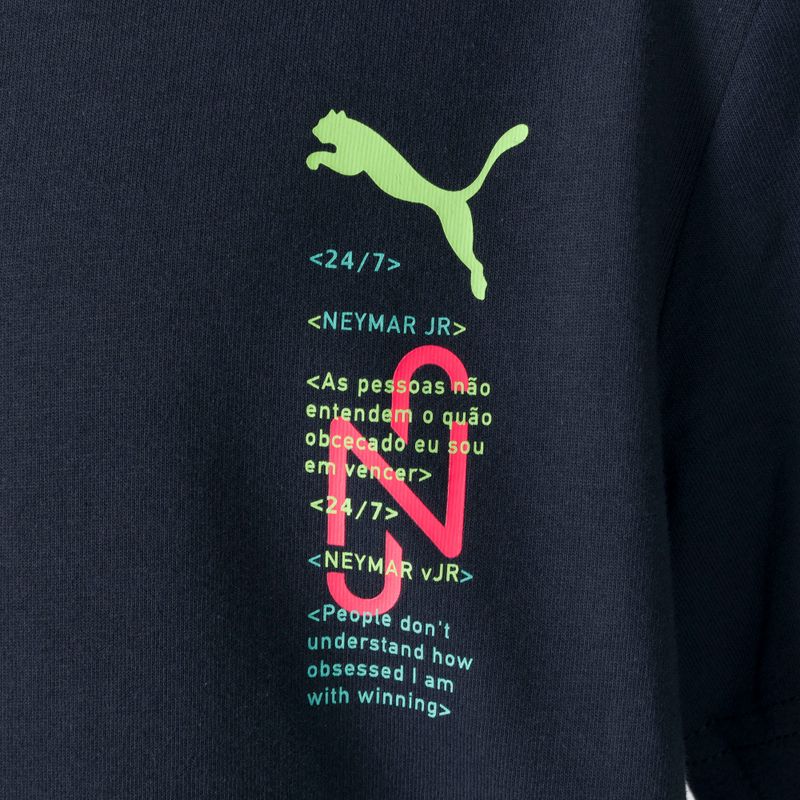 Puma Neymar Jr 24/7 Graphic детска футболна фланелка тъмносиня 605775 3