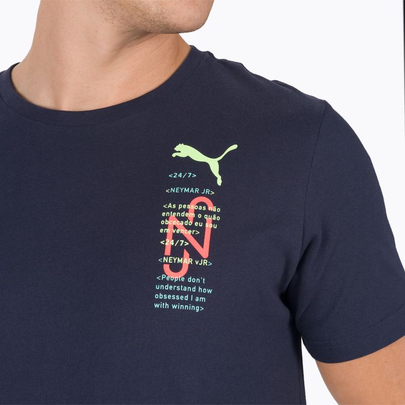 Puma Neymar Jr мъжка футболна фланелка 24/7 Graphic navy blue 605814 4
