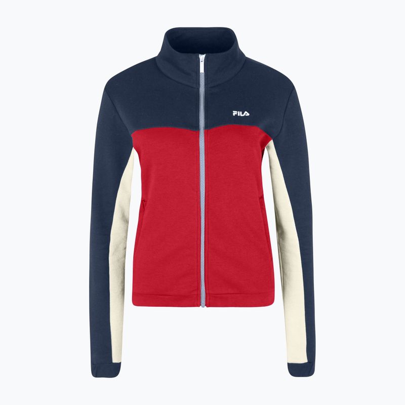 Дамски суитшърт FILA Bruckberg Track black iris true red antique white