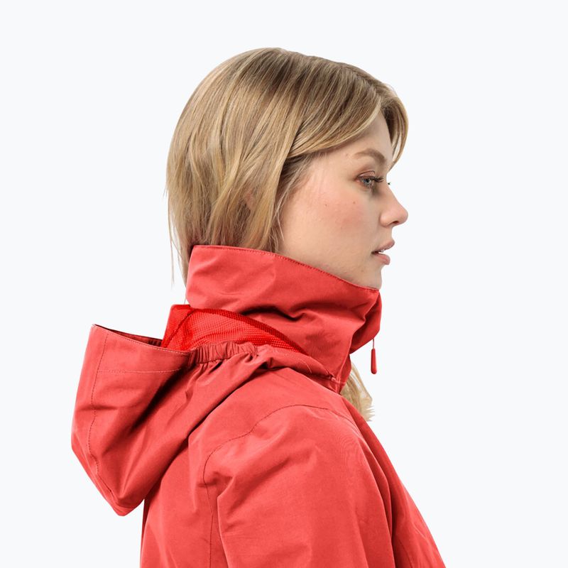 Jack Wolfskin Stormy Point 2L дамско дъждобранно яке vibrant red 3