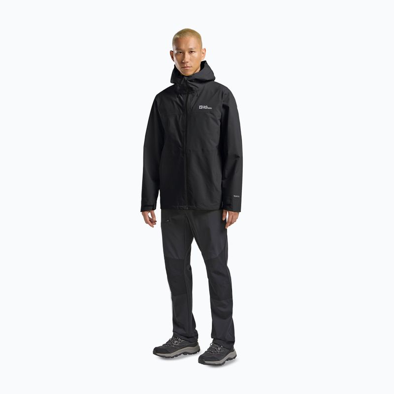 Мъжко яке за дъжд Jack Wolfskin Highest Peak 3L black 2