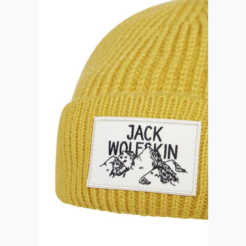 Зимна шапка Jack Wolfskin Badge mustard 2